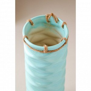 Ваза керамическая "Инфинити", настольная, в подарочной коробке, голубая, 29 см