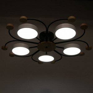 Люстра 1314/5WT LED 120Вт 3000-6000К белый 90х90х15 см