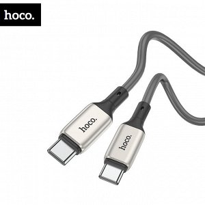 USB Зарядный кабель Hoco Zinc Allow Type-C - Type-C / 60W, 1 м, для быстрой зарядки устройств, для передачи данных между телефоном и компьютером