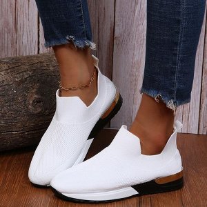 Женские текстильные кроссовки, цвет белый