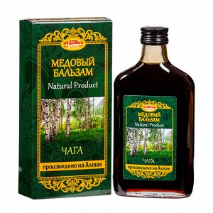 Алтайский медовый бальзам, ЧАГА (250мл стеклянная фляжка, коробка)