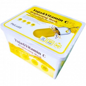 Meloso Маска для лица осветляющая с витамином C Mask Yuja&Vitamin C Brightening, 30 шт (370 гр)