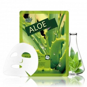 May Island Тканевая маска на основе экстракта алоэ вера Real Essense Aloe Mask Pack, 25 мл