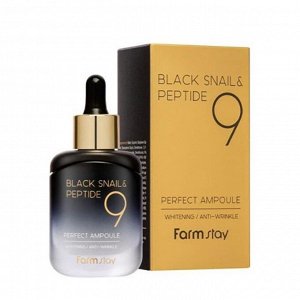 Farm Stay Омолаживающая сыворотка с черной улиткой и пептидами Black Snail & Peptide9 Perfect Ampoule, 35мл