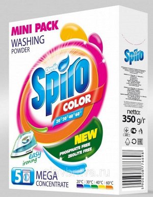 Порошок для стирки Цветных тканей  350 г Spiro COLOR