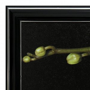 Картина "Ветка орхидеи" 25х25(28х28) см