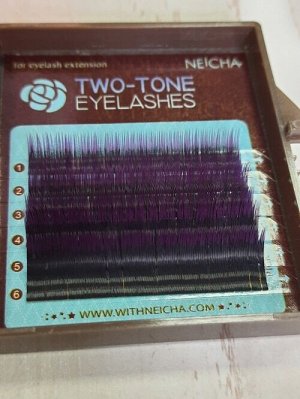 Ресницы Neicha mini mix Black-violet 6 линий