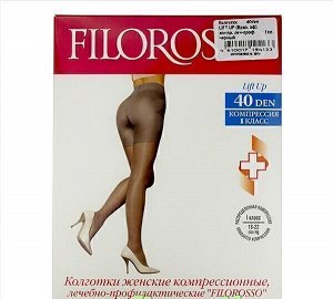 Колготки Lift UP Бразильский эффект "Filorosso", 1 класс, 40 den, размер 2, бежевые, компрессионные лечебно-профилактические 4126