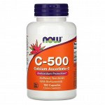 Витамин С NOW C-500 Ascorbate + Bioflavonoids - 100 капс.