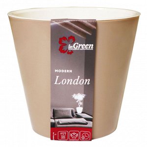 Горшок для цветов London 160 мм, 1,6 л ING6204МШОК молочный шоколад