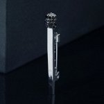 Брошь &quot;Спичка&quot;, цвет чёрный в серебре