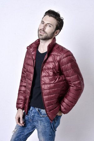 Мужская ультралегкая демисезонная куртка, цвет бордовый
