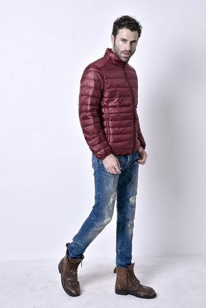Мужская ультралегкая демисезонная куртка, цвет бордовый