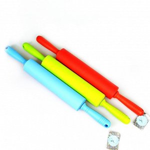 Скалка, 24,5 см, пластиковые ручки, силикон