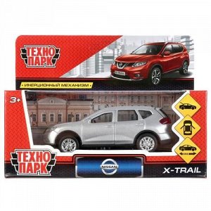 Машина металл. "Технопарк" Nissan X-Trail , 12 см, свет.,звук., цв.серебристый,кор. 7*18*13 см  V