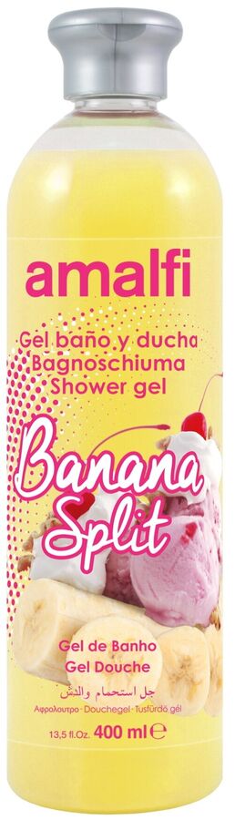AMALFI Гель 400мл для ванн и душа "Банановый сплит" для всех типов кожи /12шт/ НОВИНКА!!!
