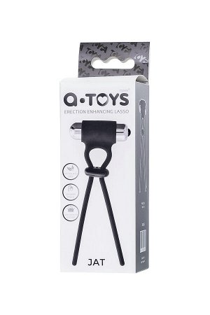 Лассо на пенис A-Toys by TOYFA Jat, силикон, черный, 14 см