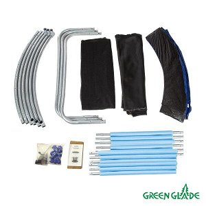 Green Glade Батут 10-футовый 3 ножки 6 стоек без верхнего кольца (fiber rod)