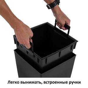 Prosperplast Кашпо для цветов URBI SQUARE DURS265-S433 антрацит 2 предмета 11 и 26.6л