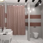 Штора для ванной виниловая, коричневый