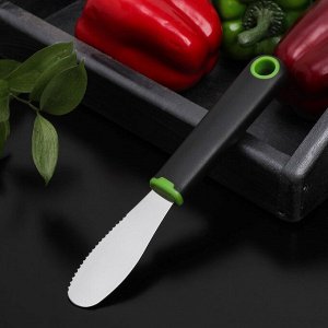 Нож для масла Доляна Lime, 20?3 см, цвет чёрно-зелёный