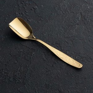 Ложка для сахара «Уралочка», толщина 2 мм (М13), с полным декоративным покрытием, цвет золотой