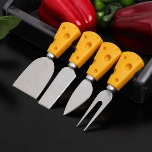 Ножи для нарезки сыра «Пармезан», 4 предмета