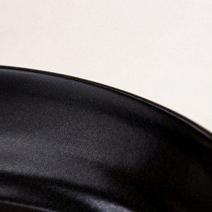 Тарелка "Обеденная", глубокая, матово-чёрная, 22 см