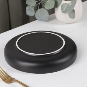 Тарелка обеденная «Колибри», 21x4 см, цвет черный