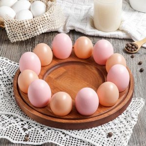 Подставка для пасхальных яиц и кулича Adelica «ХВ», 12 отделений, d=13 см, 25?1,8 см, массив берёзы