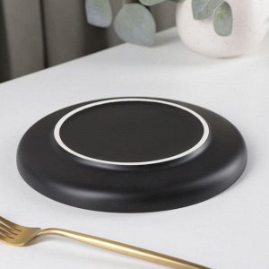 Тарелка пирожковая «Колибри», 19,5x2 см, цвет черный