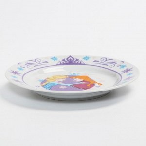 Набор посуды «Анна и Эльза», 3 предмета: тарелка ? 16,5 см, миска ? 14 см, кружка 200 мл, Холодное сердце