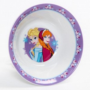Набор посуды «Анна и Эльза», 3 предмета: тарелка ? 16,5 см, миска ? 14 см, кружка 200 мл, Холодное сердце