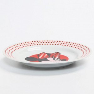 Набор посуды «Минни», 3 предмета: тарелка ? 16,5 см, миска ? 14 см, кружка 250 мл, Минни Маус
