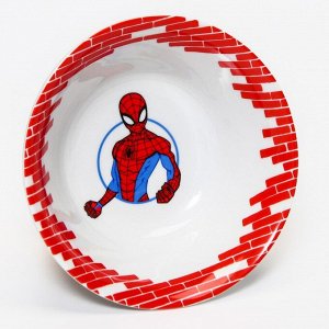 Набор посуды «Человек-паук», 3 предмета: тарелка ? 16,5 см, миска ? 14 см, кружка 200 мл, Человек-паук