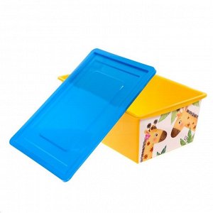 Соломон Ящик для игрушек, с крышкой, «Счастливое детство», объём 30 л