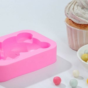 Форма для мороженого «Мишутка», 14?8?2,5 см, цвет розовый