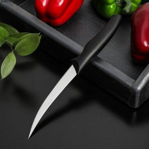 Нож Доляна «Грайм» для томатов, лезвие 11,5 см, цвет чёрный