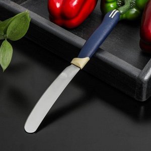 Нож Доляна «Страйп» для масла, лезвие 7,5 см, цвет синий