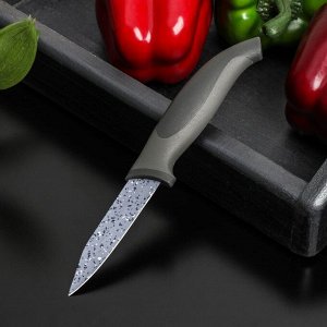 Нож с антиналипающим покрытием Доляна «Гранит», овощной, лезвие 8 см