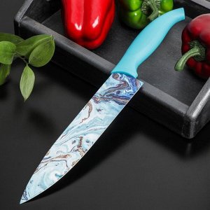 Нож с антиналипающим покрытием Доляна «Эпоксид», шеф, лезвие 20 см
