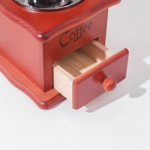 Кофемолка ручная «Утренний кофе», 9,8?16 см, красное дерево