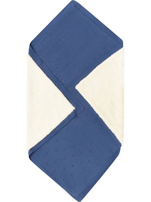 Вязаный плед на Вэлсофте (синий)