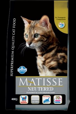 MATISSE NEUTERED Корм для взрослых кастрированных котов и стерилизованных кошек, 0,4кг