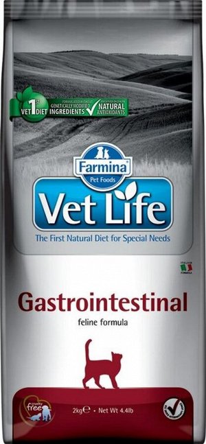 Корм Vet Life Cat Gastro-Intestinal 2 kg/ для взрослых  кошек с проблемами ЖКТ