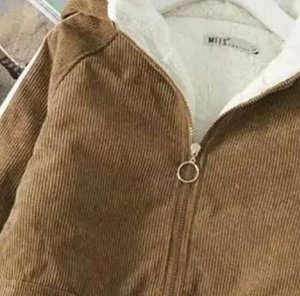 Куртка вельветовая на меху коричневая