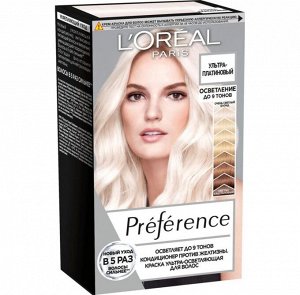 L'Oreal Paris Стойкая краска для волос "Preference, Платина Ультраблонд", 8 тонов осветления