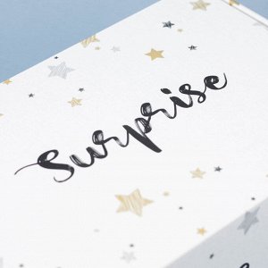 Коробка складная подарочная "Surprise", white (28х18,5х9,5 см)