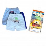 Набор шортиков (5шт) для мальчика с принтами и вышивкой (в ассортименте), цвет мультиколор