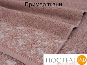 Полотенце махровое LuxoR Ромашка 70х130 01-127 бело-розовый (пудра)